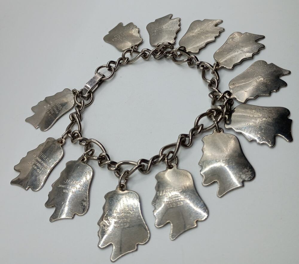 Vintage J. Nicholson 1971 Twelve Apostles Charm Bracelet